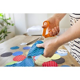 Fiskars Zickzack-Schere, Länge: 23 cm, Für Rechtshänder, Rostfreie Stahl-Klinge/Kunststoff-Griffe, Orange, Classic, 1005130