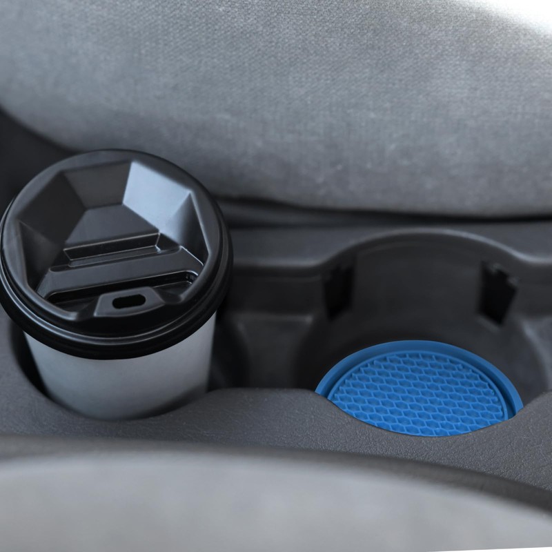 sourcing map 2pcs Car Cup Coasters Universal PVC Car Cup