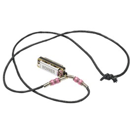 Hohner M38N-PI Mini Harmonica Necklace, Pink