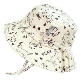 Jan & Jul Summer Kids Bucket Hat with Adjustable Strap (XL: 6-12 Years, Dino Play)