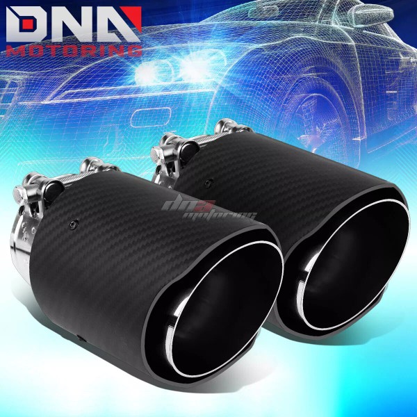 DNA MOTORING DUAL 3.5"OULET CARBON FIBER COVER STAINLESS STEEL CATBACK