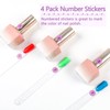 BQAN 200 Pcs Nail Swatch Sticks with Ring, Nails Art