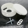 Junction Box, White Plastic with Accessories, Diameter: 70 mm X