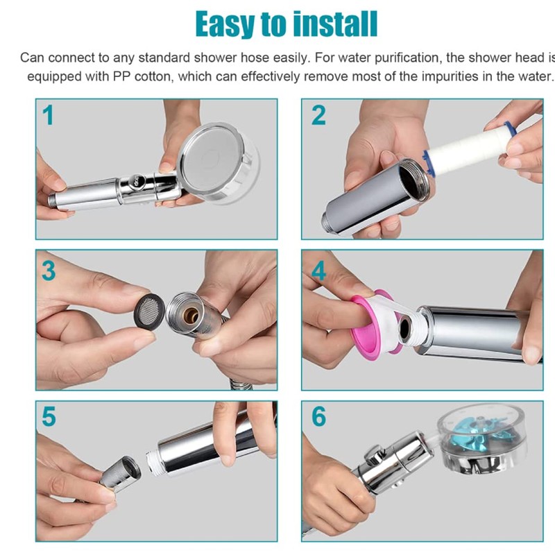 Magik Water Saving Flow 360 Spinning High Pressure Nozzle Shower