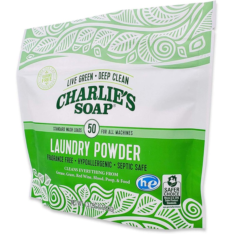 Charlie's Soap - Unscented Laundry Powder 50 Loads (Three 50-load