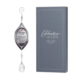 Celebration of Life Sympathy Gift - Ideal Sympathy Gift with Cardinal/Bereavement Gift/Condolence Gift That Lasts Longer Than Flowers (Ornament with Crystal Bottom)