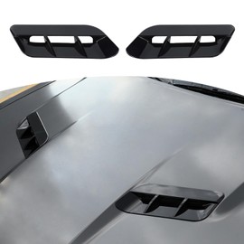 JOSHELA for Challenger Hood Vent Cover Trim Fit for Dodge Challenger 2015-2023 Black Exterior Accessories 2pcs