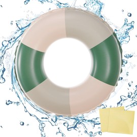 Float Ring for Kids, Adults, Toddlers, Float, with Handle, For Water Playing, Summer Vacation, Beach, Pool, Beach, Simple, Retro Stripe, Pattern, 23.6, 31.6, 35.4, 35.4 inches (60, 70, 80, 90, 100