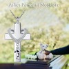 SHEAISRS Cremation Jewelry for Ashes Necklace Cross Urn Necklace with
