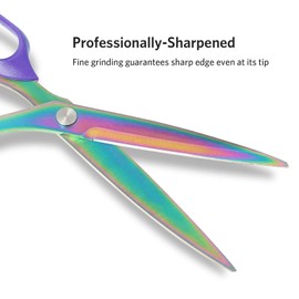 Asdirne Titanium Coating Sewing Scissors Bundle, Professional Fabric Scissors Set, Ultra Sharp Stainless Steel Blades, Ergonomic Handle, Ideal for Dressmaking, Embroidery, Crafts