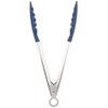 DELISH KITCHEN Pearl Metal Tongs, Navy, 9.4 inches (24 cm),