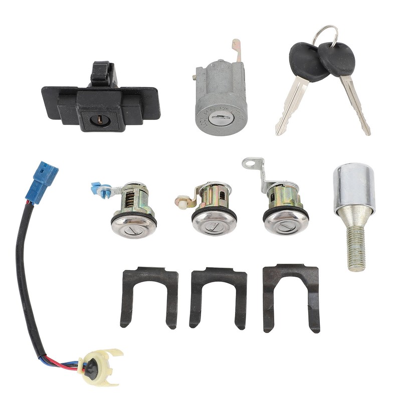 Car Full Lock Cylinder Key Set MR259111 Replacement for Mitsubishi