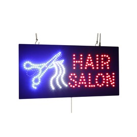 Hair Salon Sign, 24"x12", 60x30cm, TOPKING, LED, Neon, Florescent, Signage, Signboard, Display, Billboard, Screen, Grand Opening, Gift