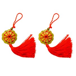 BN Chinese Lucky Coin Chinese Knot Home Car Ornaments Feng Shui for Wealth and Success, Good Luck and Health