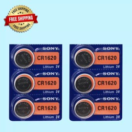 Sony CR1620 Lithium 3V Watch Battery (Exp 10/2031 )  6Pc