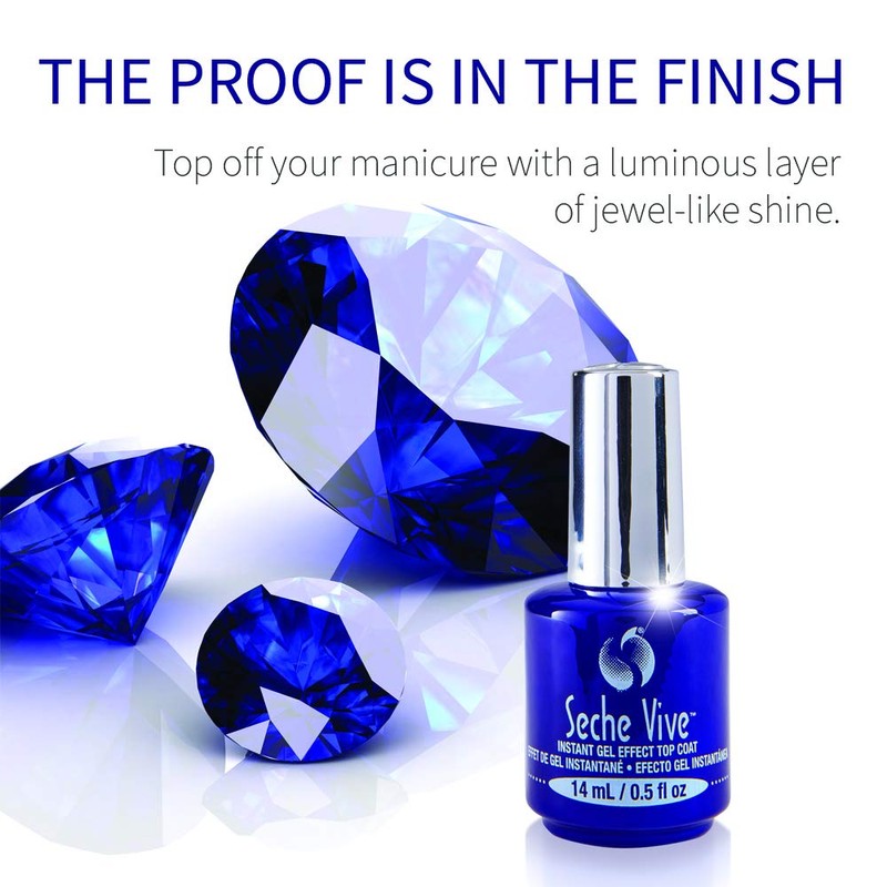 Seche Seche Vive Instant Gel Effect Top Coat, Nail Polish