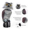 UU&T Owl Decoy Sculpture, Scarecrow Fake Rubber Owl Decoy to