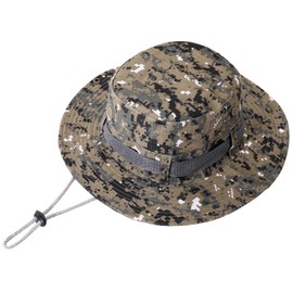 BOTING DOLA Fishing Hat Sun Hats for Men Women Camo Bucket Hat Wide Brim Hat, Leaf Green