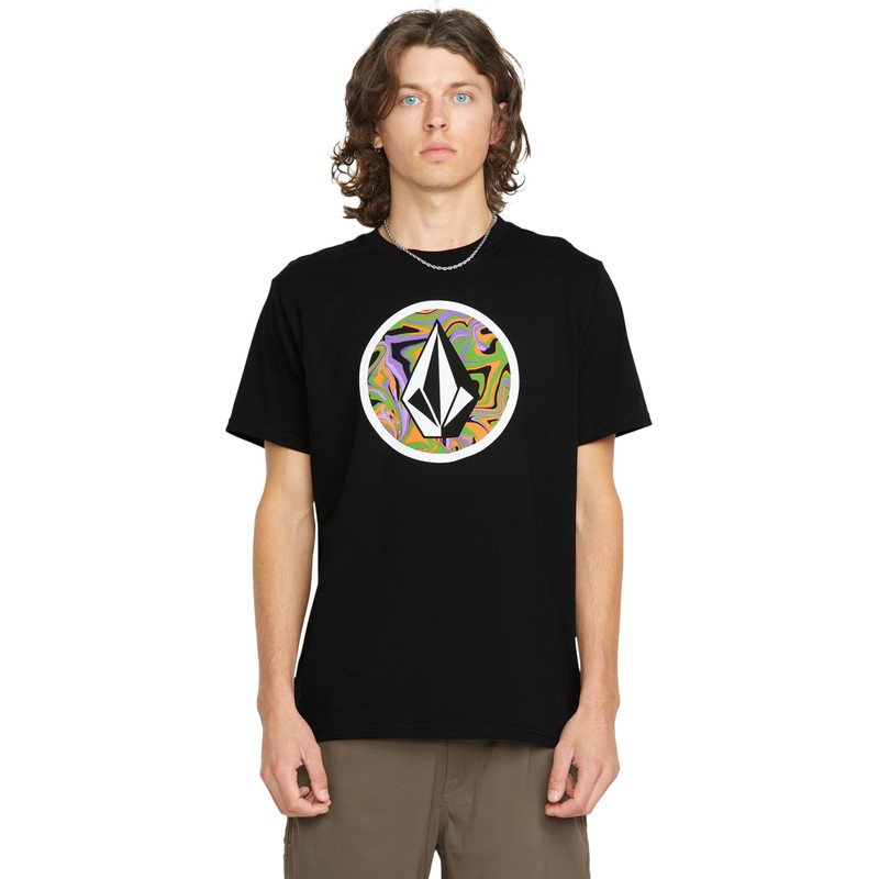 Volcom Men's Crisp Stone Short Sleeve Tee, Black S125, Medium