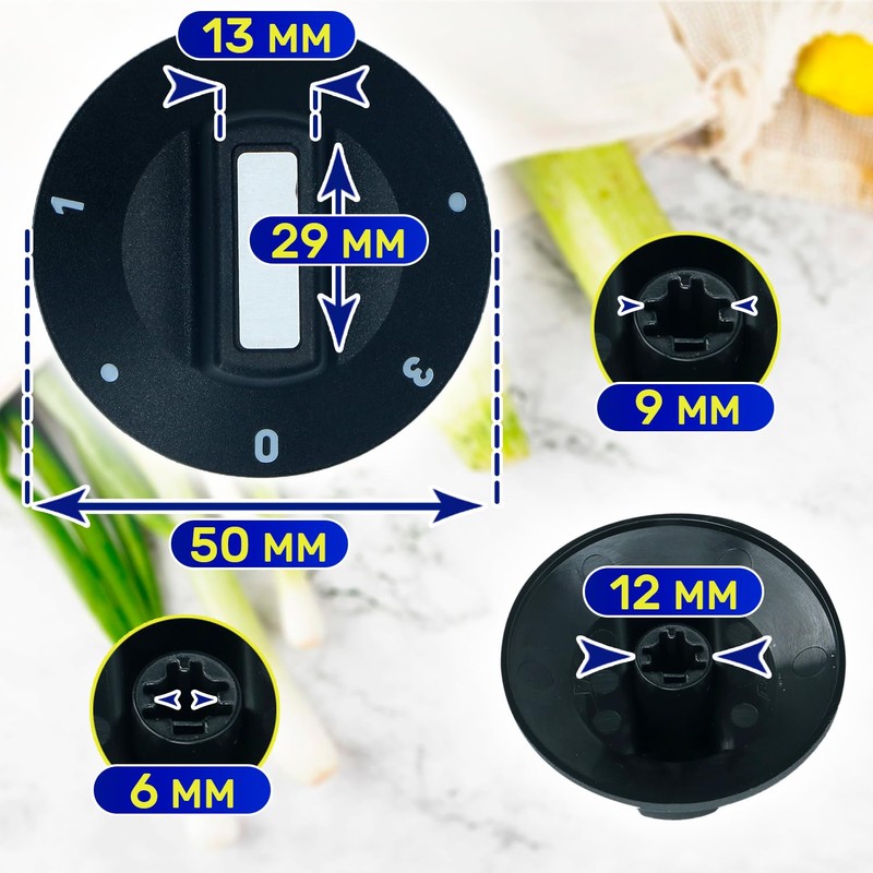 Rotary knob for gas cooker has 7 switching cycles with