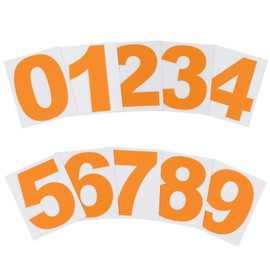 PATIKIL 2" Reflective Number Stickers 0-9, 2 Set Vinyl Mailbox Number Decals Self-Adhesive Stickers for Outside Cars Doors Windows Signs Indoor Outdoor, Orange