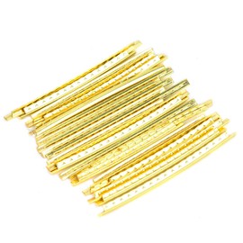 24pcs Brass Electric Guitar Fret Wire, Premium High Strength Guitar Replacement Parts with Beautiful Appearance, 2.7mm Width for Electric Guitar and Electric Bass