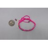 Rainbow St Benedict fig pink string macrame adjustable bracelet