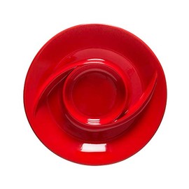 Casafina Ceramic Stoneware 13" Chip And Dip - Cook & Host Collection, Red | Microwave & Dishwasher Safe Dinnerware | Food Safe Glazing | Restaurant Quality Serveware