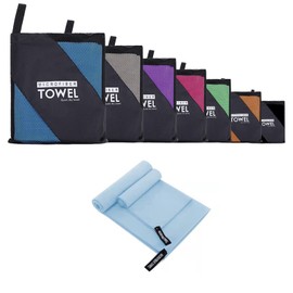 Microfibre Towel, TOPIND Quick Dry Sports Towel Fabric Ultra Absorbent Lightweight Antibacterial Sports Towel for Beach,Travel,Camping,Yogo,Swim,Hair,Pets,Car,Pilates,Men and Women
