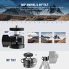 NEEWER BASIC Mini Ball Head, Portable Tripod Head Camera Adapter