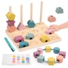 3-in-1 Children's Montessori Toy from 3 4 5 Years, Wooden