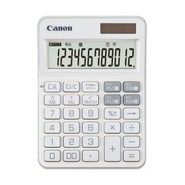 Canon Colorful Calculator, Mini Tabletop, 12-Digit KS-126WUV-PW, Pearl White | Office Supplies Calculator