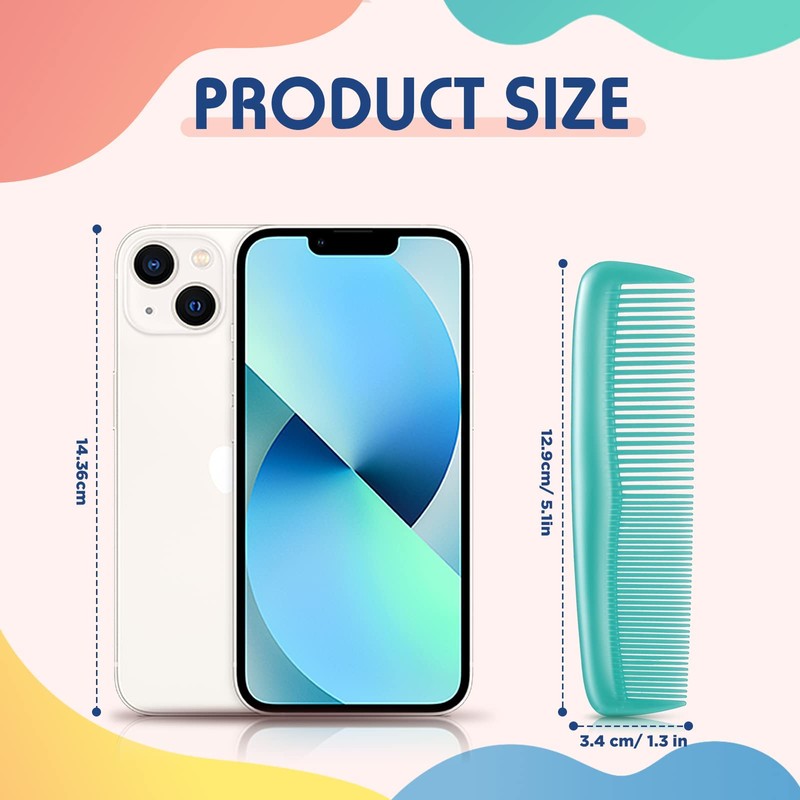4 Pieces Hair Combs Plastic Pocket Combs Fine and Standard