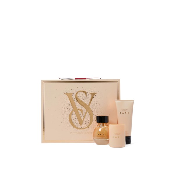 Victoria's Secret Bare 3 Piece Luxe Fragrance Gift Set: 1.7 oz. Eau de Parfum, Travel Lotion, & Candle