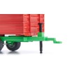 Siku 2881 Tandem Axle Trailer, 1:32, Metal/Plastic, Red/Green, Toy for