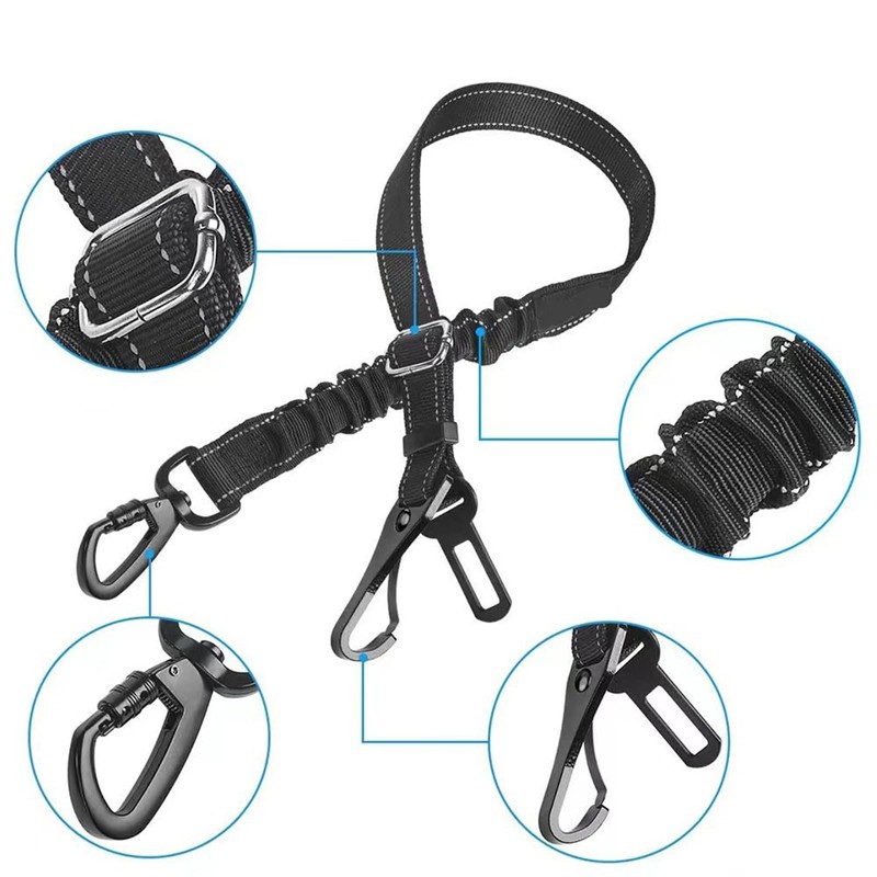 Dog Seat Belt, Adjustable Dog Belt for Car with Universal