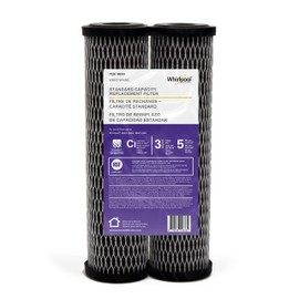 Whirlpool 5-Micron CTO Replacement Water Filter WHKF-WHWC, 10 x 2.5 inch Carbon Wrap Cartridge Reduces Chlorine Taste & Odor, NSF Certified for Whole House Sediment and Drinking Filtration System