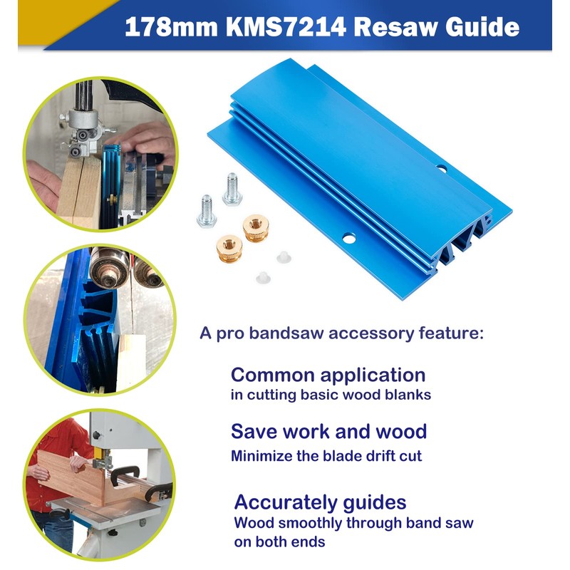 KMS7214 Resaw Guide 7" (178mm) Bolt-On Band Saw Fence Accessories,