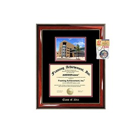 Diploma Frame Big New Jersey Institute of Technology NJIT Graduation Gift Case Embossed Picture Frames Engraving Degree Graduate Bachelor Masters MBA PHD Doctorate School
