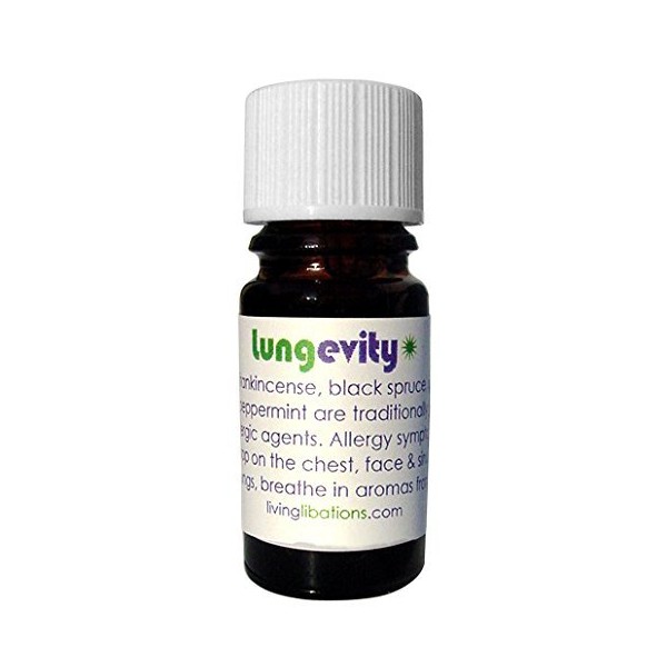 Living Libations - Organic/Wildcrafted Longevity For Easing Congestion/Allergies (.17 oz / 5 ml)