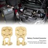 2Pcs Brass Battery Terminal Connector Car Top Post Clamp Set