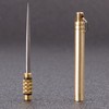 Pack of 6 TPortable Titanium Toothpicks, Integrated Toothpick with Key