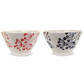 J-kitchens Pair Kurawanka Rice Bowl Set, Diameter 4.3 inches (11 cm), Height 2.6 inches (6.5 cm), Gypsophila Hasami Ware, Made in Japan
