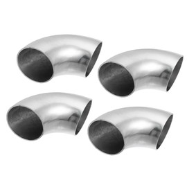 TUCKBOLD 90 Degree Mandrel Bend Elbow Tube OD 2" Inch Stainless Steel Reusable | Exhaust Elbow Pipe Piping Stair Handrail Tube 4 Pcs