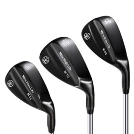 Mile High Life Golf Wedges| Entry Level Golf Sand Wedge Sets | Golf Gap Wedge Sets | Black Titanium Layer Lob Wedge Golf Clubs for Men & Women | 56/60/64 Degree Wedge Right Hand
