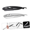 Baluue 2pcs Stainless Steel Manual Shaving Razor Foldable Beard Hair