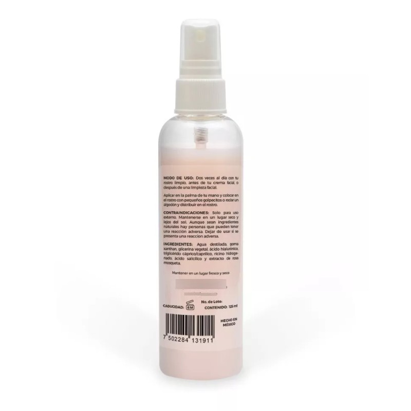 Beohemp Loción Facial Hidratante De Rosas, Ácido Hialurónico 125 Ml