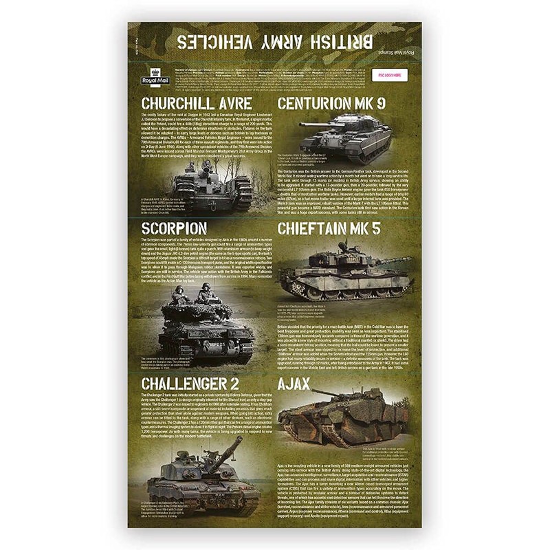 British Army Vehicles Stamp Presentation Pack 2021