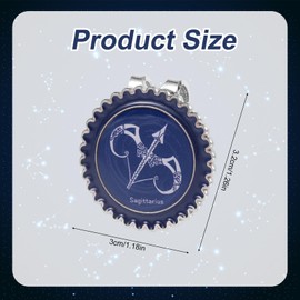 lasuroa Stylish Constellation-Themed Golf Ball Marker & Magnetic Hat Clip Set, Durable Iron Ball Marker with Hat Clip Blue Golf Accessories for Men Hats Gloves(Sagittarius)