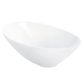 ASA 1990013 Á Table Ceramic Asymmetric Bowl, Glossy White, 22.5 x 17 x 11 cm